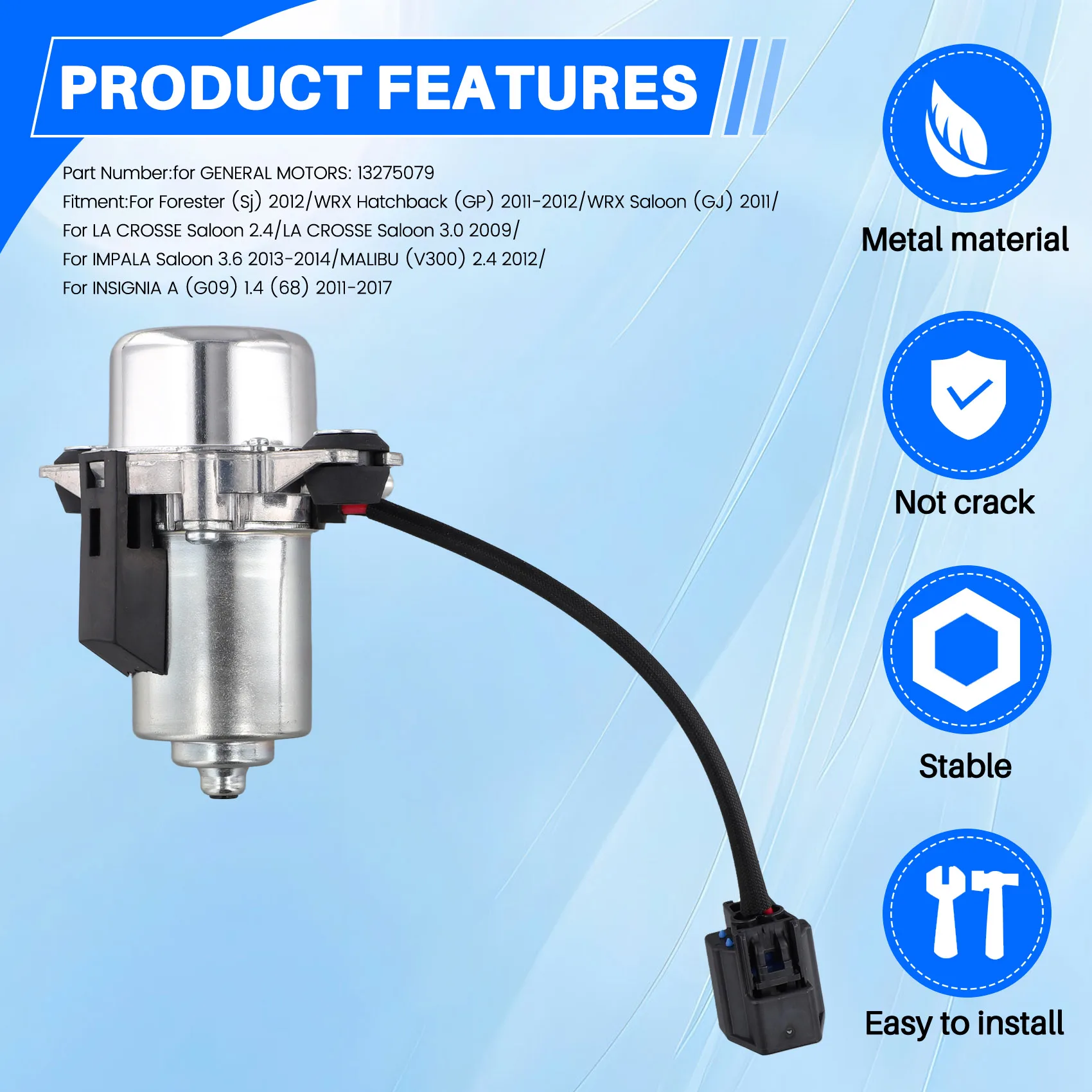 Stable Performance-UP28 Electronic Brake Vacuum Pump 20997418 26110FJ000 23258870 20899983 For Subaru Buick