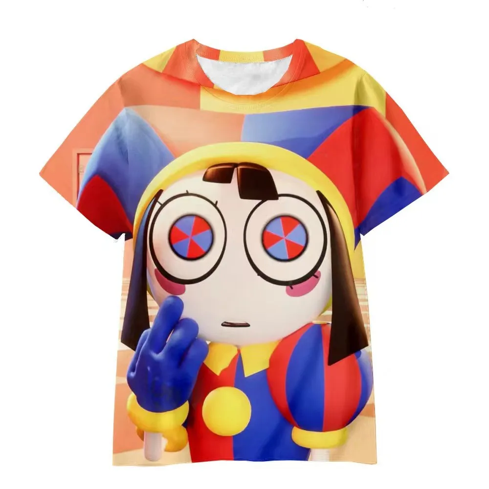 

2024 Summer New Anime Cool Character 3D Printed T-Shirt Fashion Magic Circus Loose Comfortable and Breathable Top T-Shirt