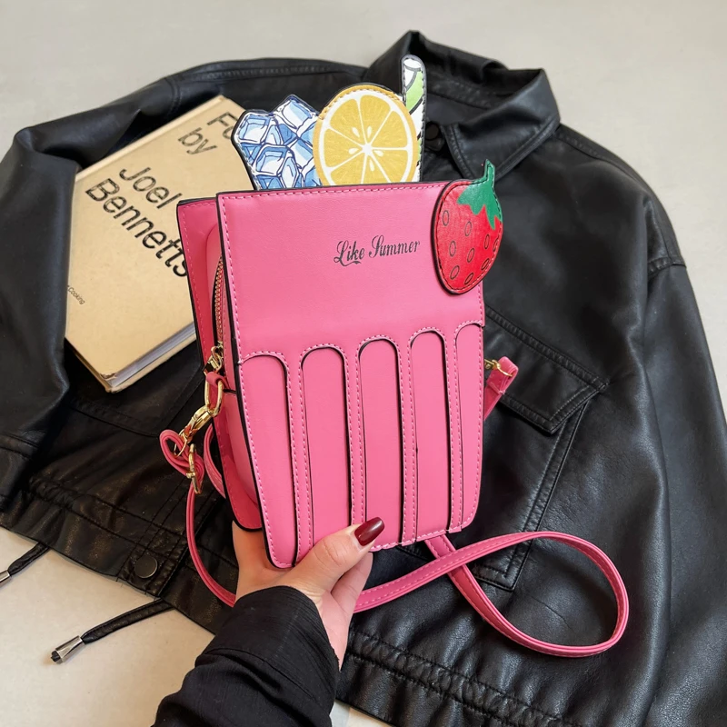 Ice Cream Shape Design Fun Crossbody Bag For Women Creative Phone Bag Lady Girls 2024 Summer Versatile Cross Body Handbag Purse