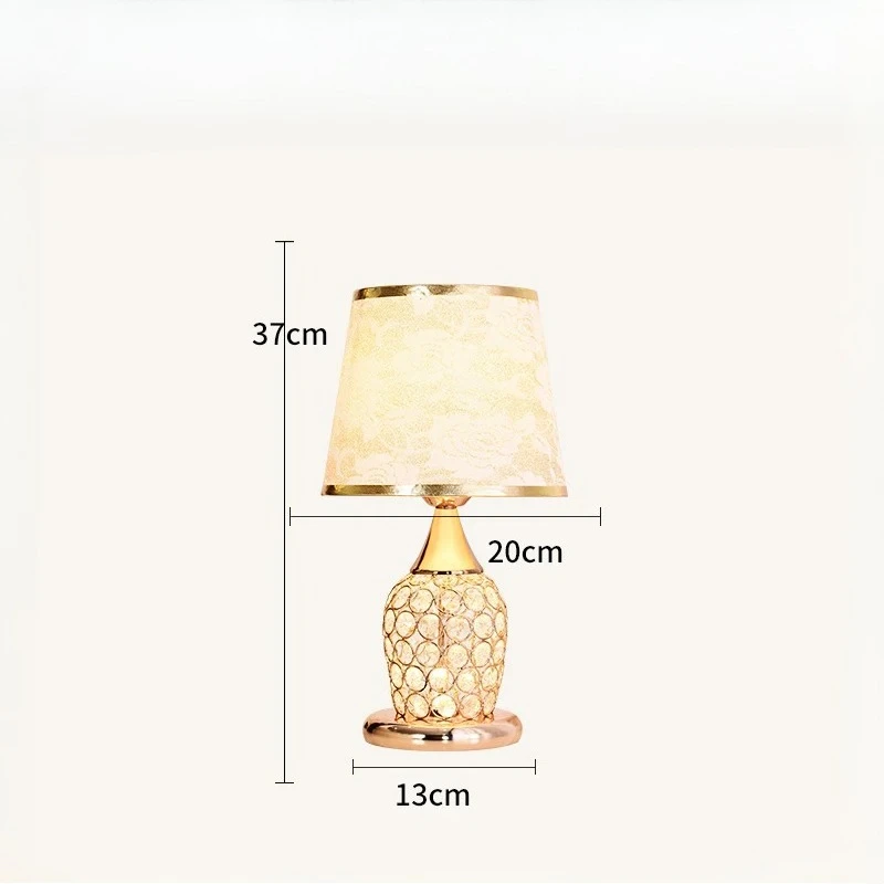 European-Style Crystal Table Lamp Ins Simple Modern Bedroom Warm Romantic Fashion Creative Decorative Bedside Lamp image 6