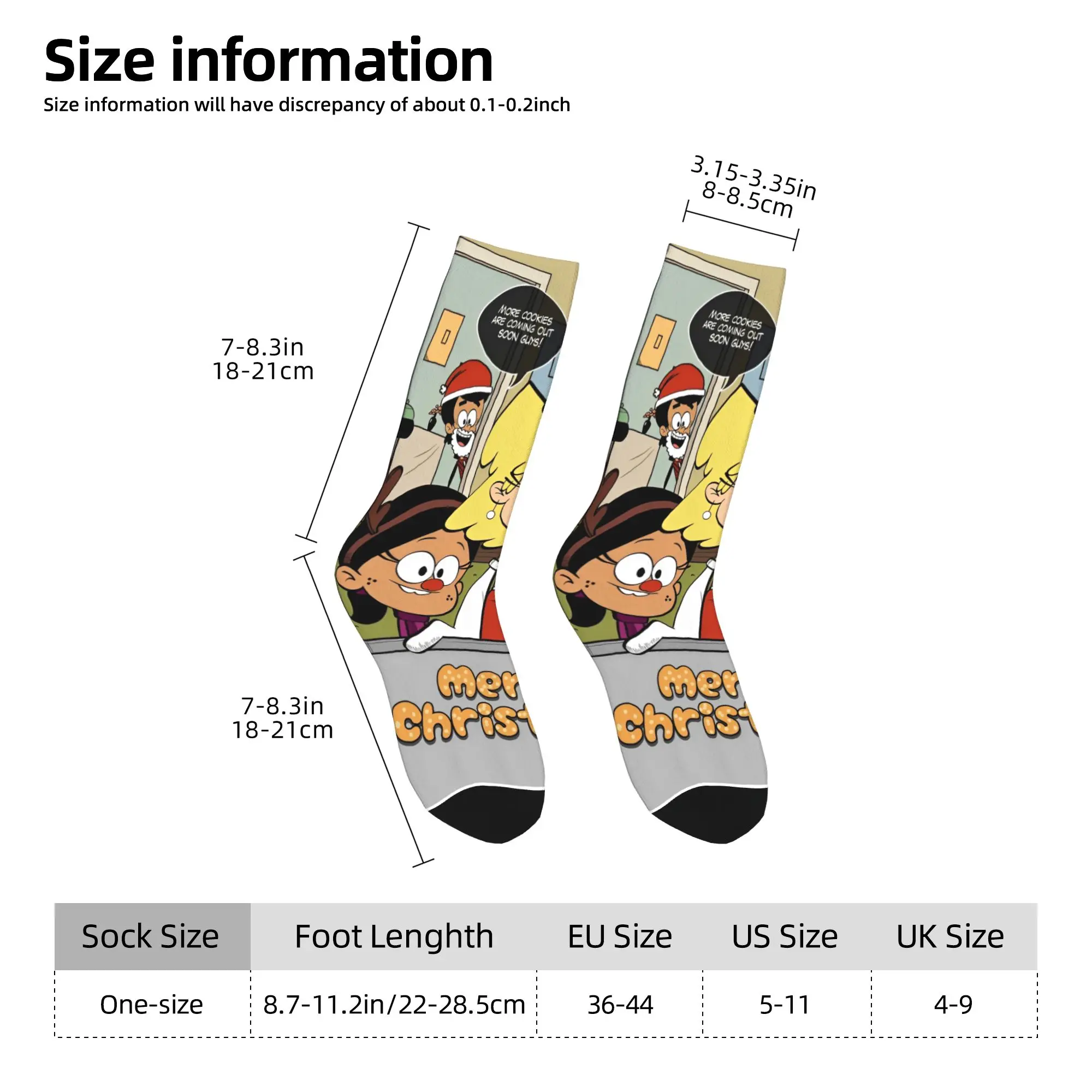 L-Loud Houses Familie Cartoon Socken Lässige Strümpfe Herbst Rutschfeste Paar Socken Mittelweiche individuelle Skateboard Socken