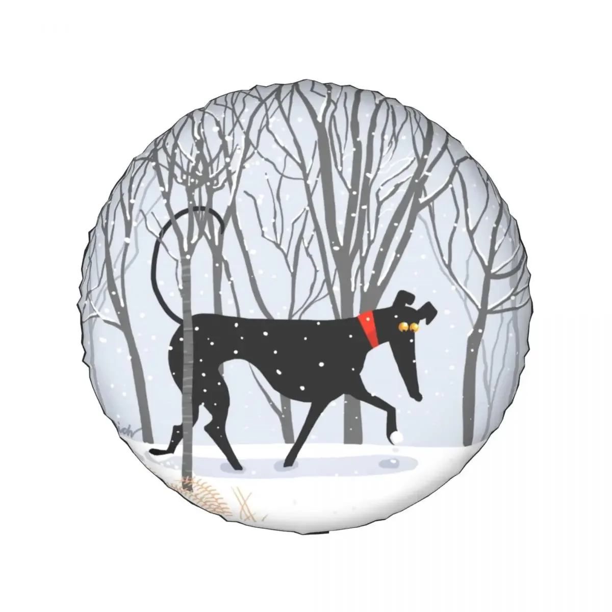 Winter Hound Spare Tire Cover Greyhound Whippet Sighthound Dog 4x4 Car Wheel Protectors Accessories 14