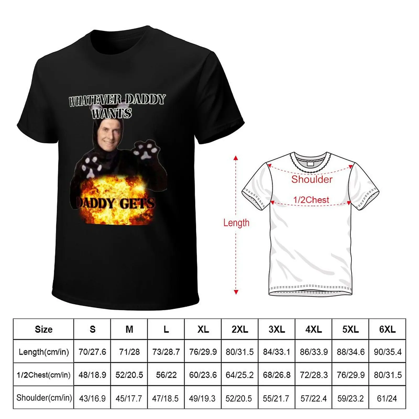 whatever daddy wants daddy gets cat ver T-Shirt Holiday Casual Short Sleeve Top