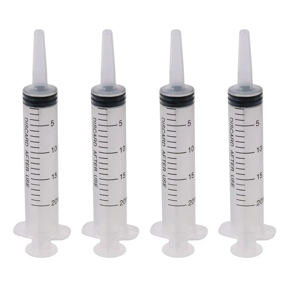 4 Pack 20ml 60ml Large Capacity Syringe Syringes Pump Plastic Syringe Measuring Syringe Tool Multiple Uses Pet Medicine Feeder