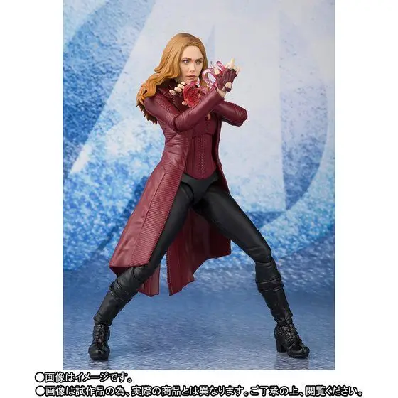 Bandai Original S.H.Figuarts Marvel SCARLET WITCH AVENGERS INFINITY WAR figuras de acción articulaciones activas modelo coleccionable