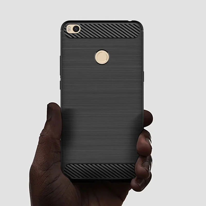 Case For Xiaomi Mi Max2 Case Xiaomi Mimax2 Cases Silicone TPU Bumper Shockproof Mi Max 2 Carbon Cover for Xiaomi Mimax 2