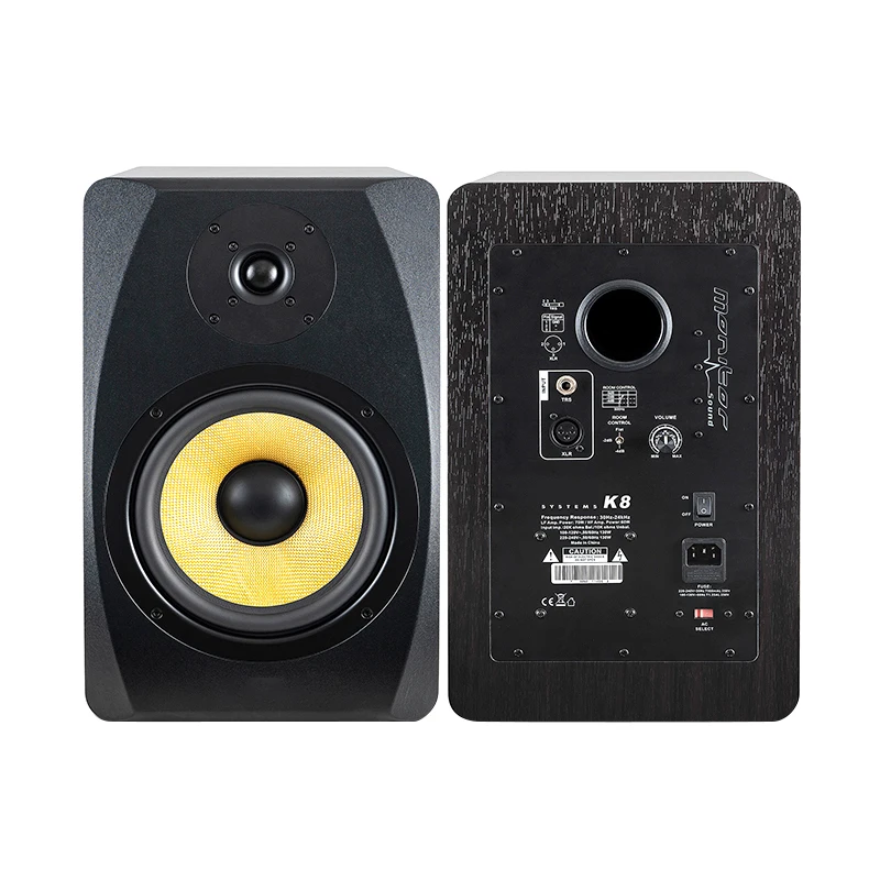 K8 8-inch Bi-Amplified Near-Field Studio Monitor Speakers for Superior Sound Clarity and Professional Audio Workflows