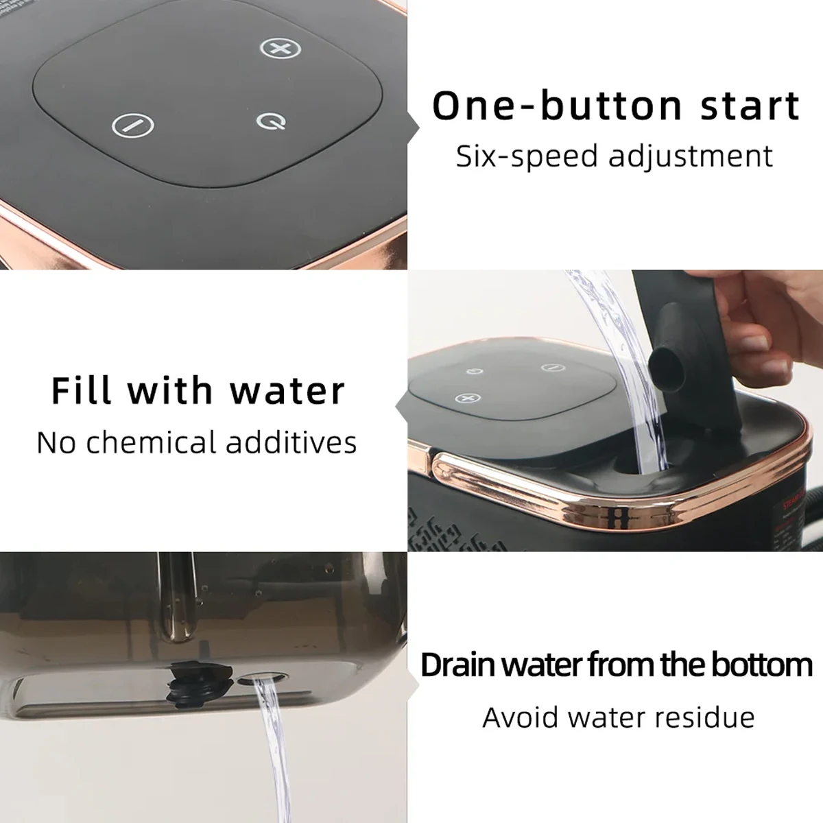 1500W Portable Handheld Steam Cleaner High Temperature Pressurized Steam Cleaning Machine with Brush Heads for Kitchen Furniture