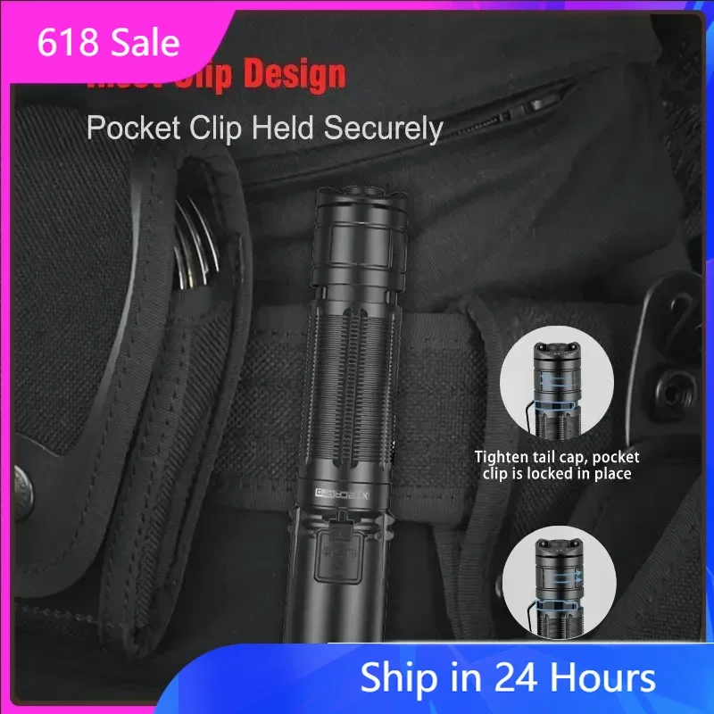 

Klarus XT2CR pro Tactical Flashlight Ultra-Bright 2100 Lm LED Pocket-Sized Camping Self Defense Torch for Outdoor Activities