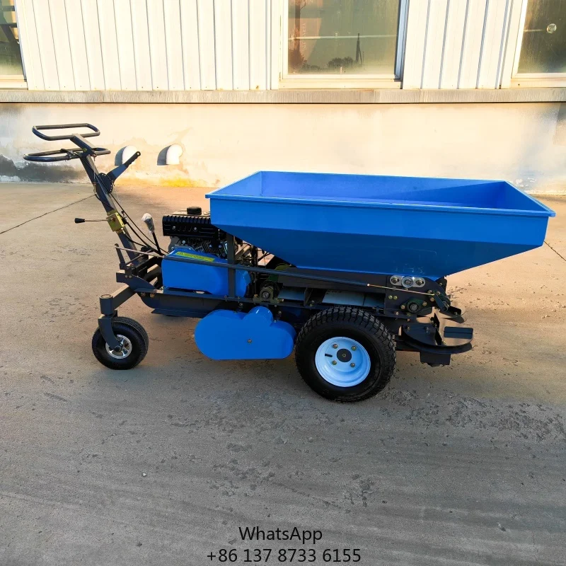 Small Walk-Behind Broadcast Spreader Large-Capacity Manual Farm Use High Productivity Agricultural Fertilizer Spreader