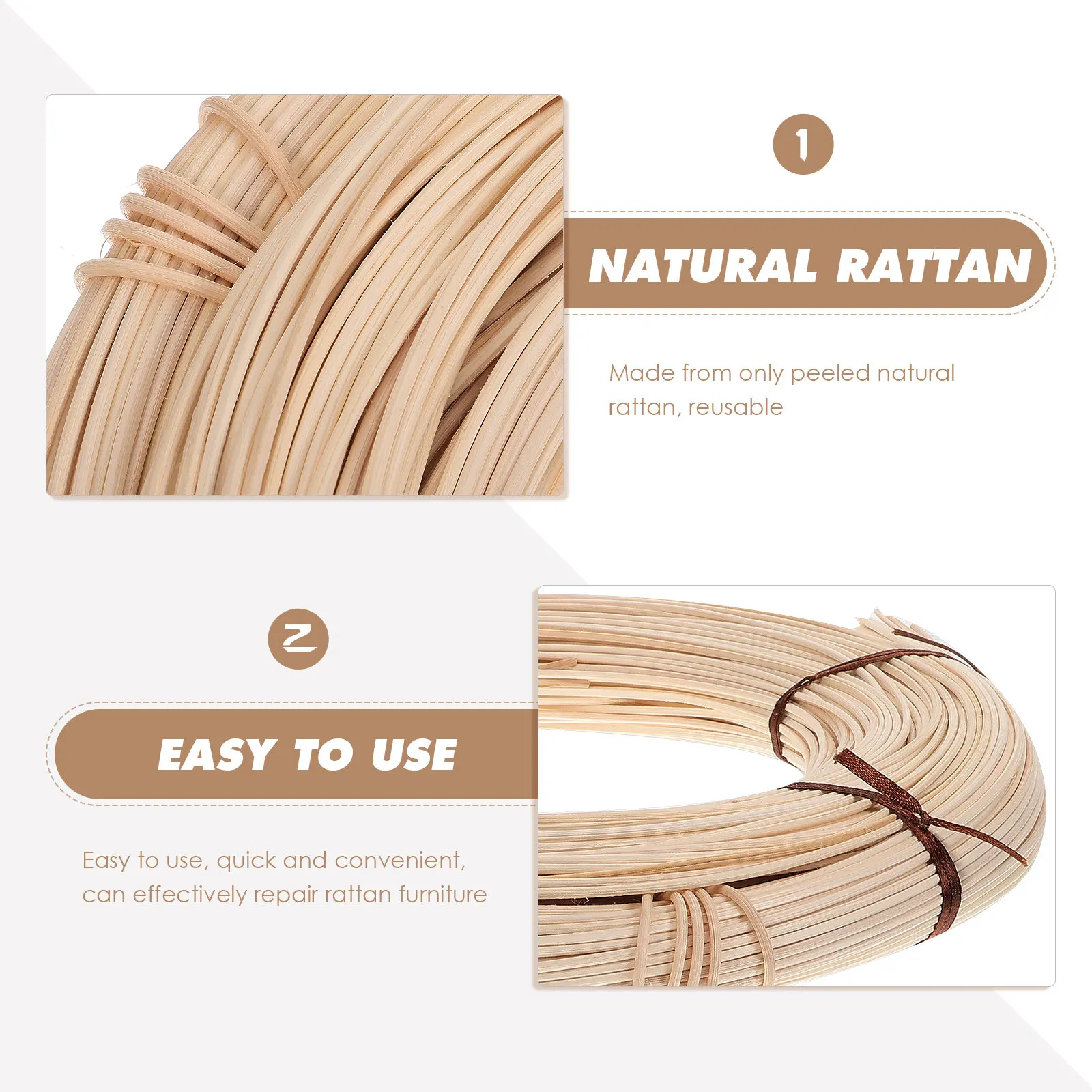 

1 Roll Wicker Repair Material for DIY Rattan Chair Fixing and Decorative Baskets - Resilient Weaving Webbing Supply