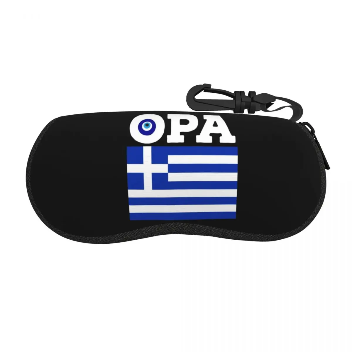 

Greece Greek Flag (2) Shell Glasses Case Protective Sunglasses Box Women Men Soft Eyeglass Bag Pouch