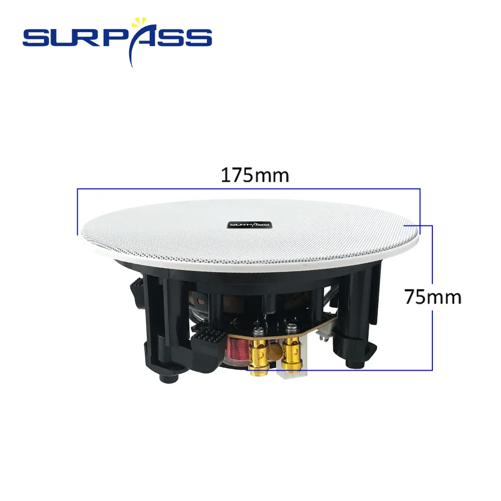 Home Theater Ceiling Speaker 4inch 20W Passive Coaxial Speaker In Ceiling Frameless Music Loudspeaker 2-way Audio Sound System