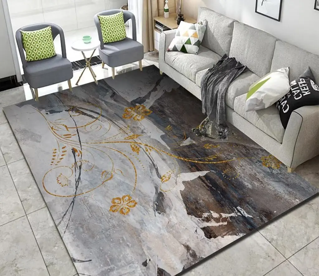 Nordic Carpets in The Living Room Modern Abstract Style Rugs Room Decor Home Large Size Floor Mats for Bedroom Moisture-proof IG