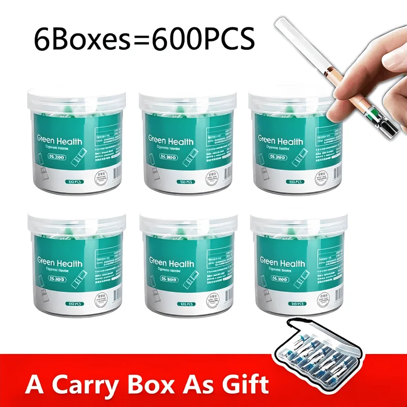 100pcs Disposable Cigarette Holder Mouthpiece Abandoned Cigarette Filter Tip Tobacco Tar Filtration Cleaning Holder Men Gift