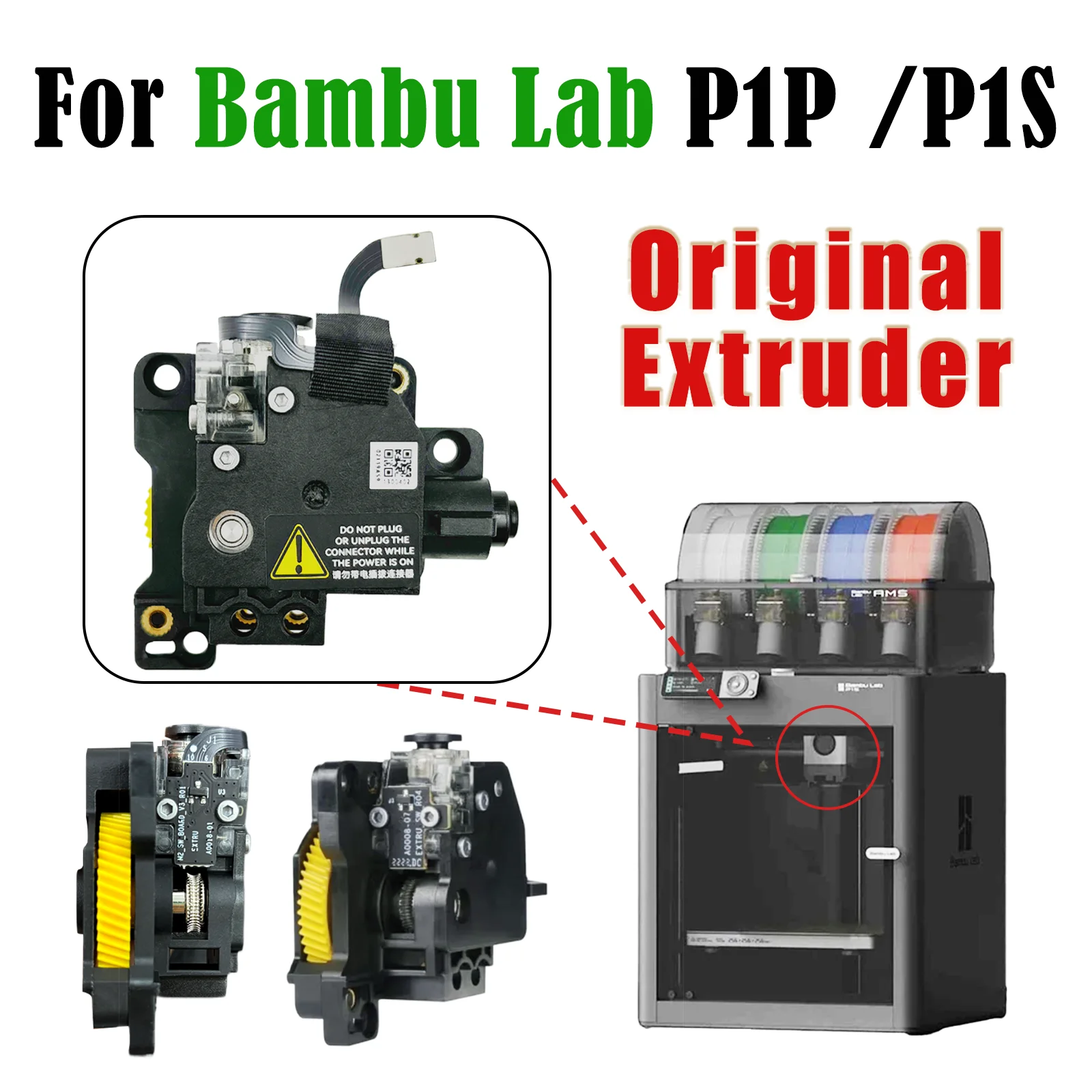 

Original Hardened Steel Extruder Unit For Bambu lab P1/X1 Series Extruder For P1S P1P For Bambu lab Hotend Extruder Gear