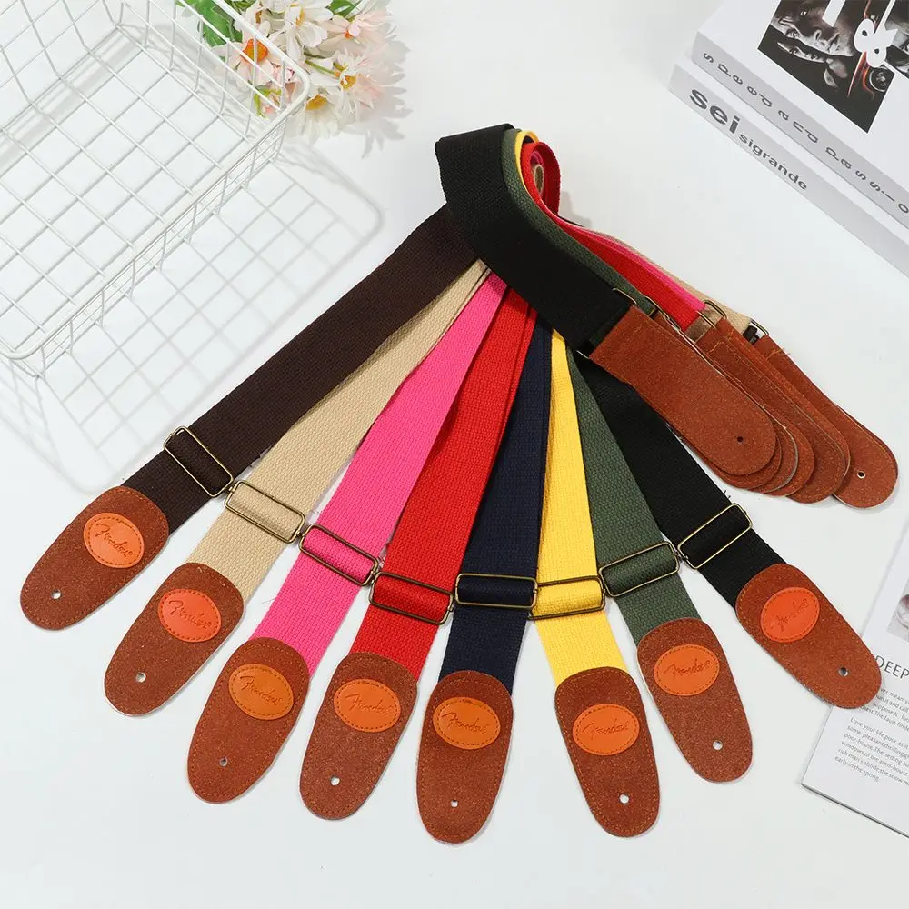 Guitar Strap Multi-Color Adjustable Guitar Belts Cotton Canvas Guitar Straps Bass Acoustic Electric Guitar Accessories