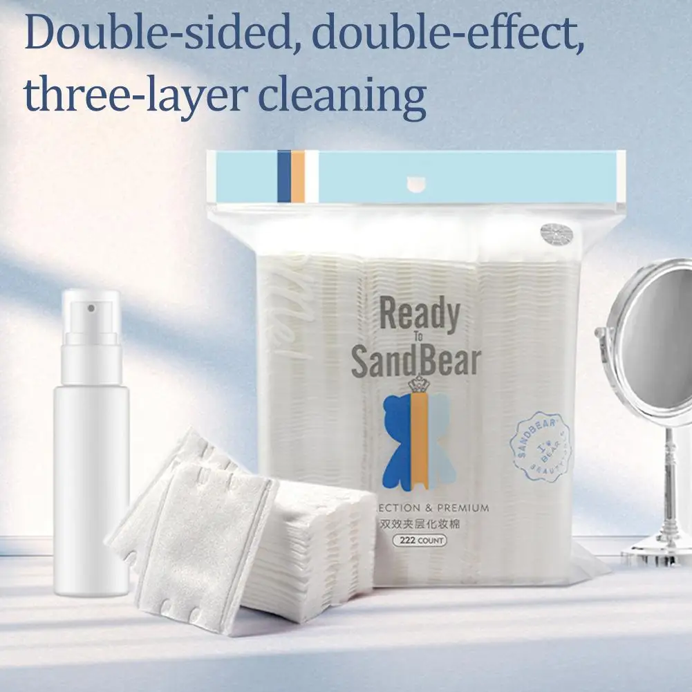 メイクアップコットンとメイク落としパッド顔使い捨て薄型箱入り純粋な湿布特殊タオル厚い
