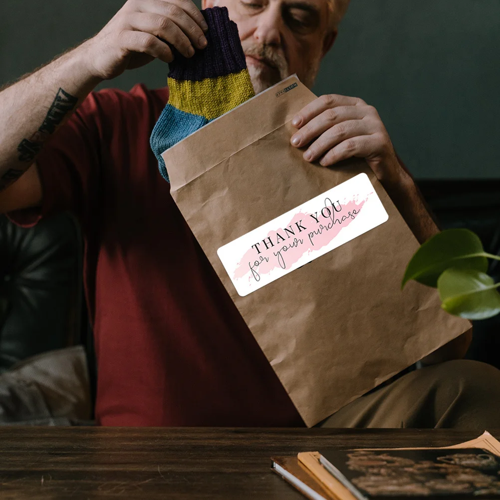 

DIY Label Sticker 3 Rolls Thank You Decal for Party Decor and Gift Wrapping Thank You Sticker Food Sealing Label