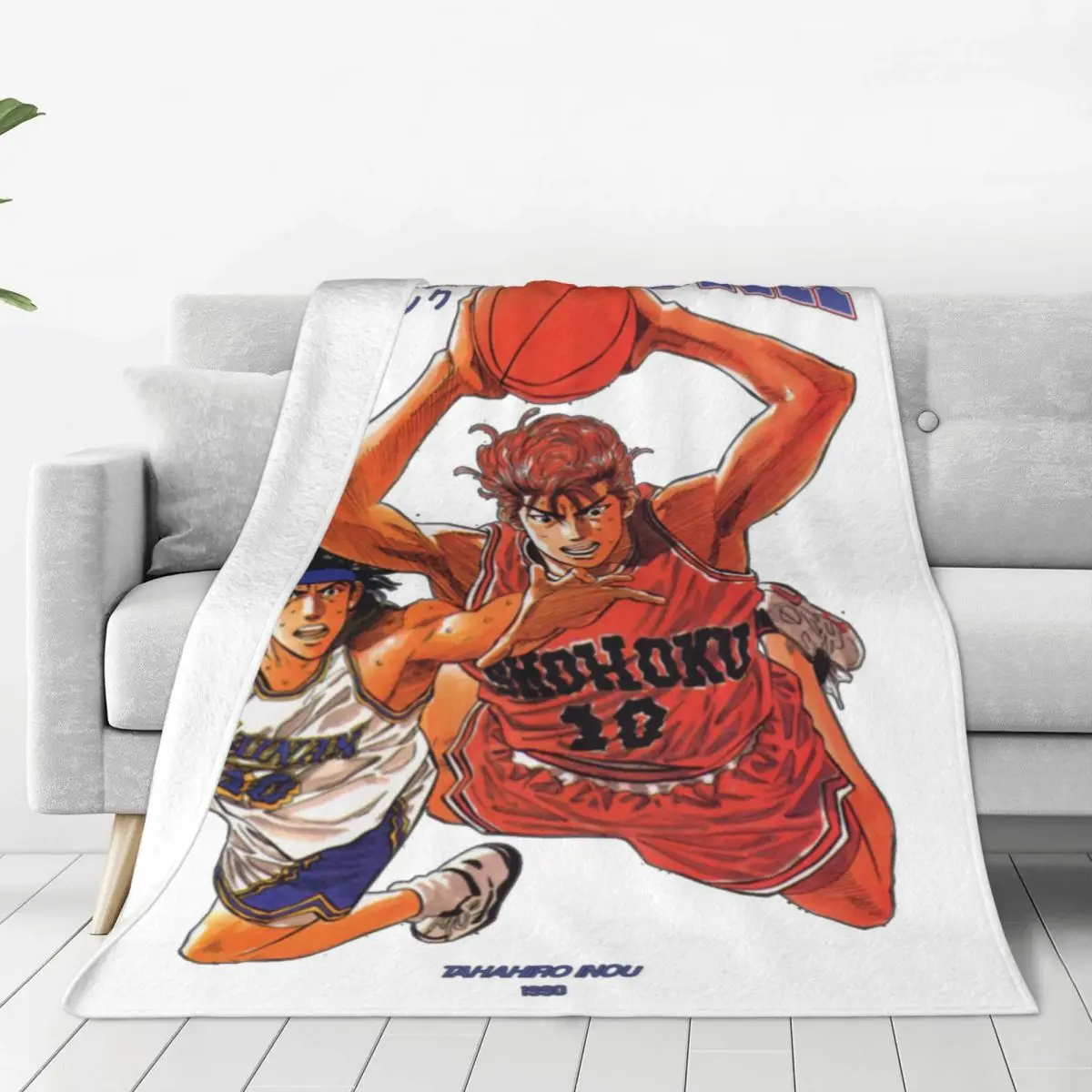 Slam Dunk Bootleg Vintage Blankets Fleece Print Hanamichi Sakuragi Relax Soft Throw Blanket for Home Couch Quilt