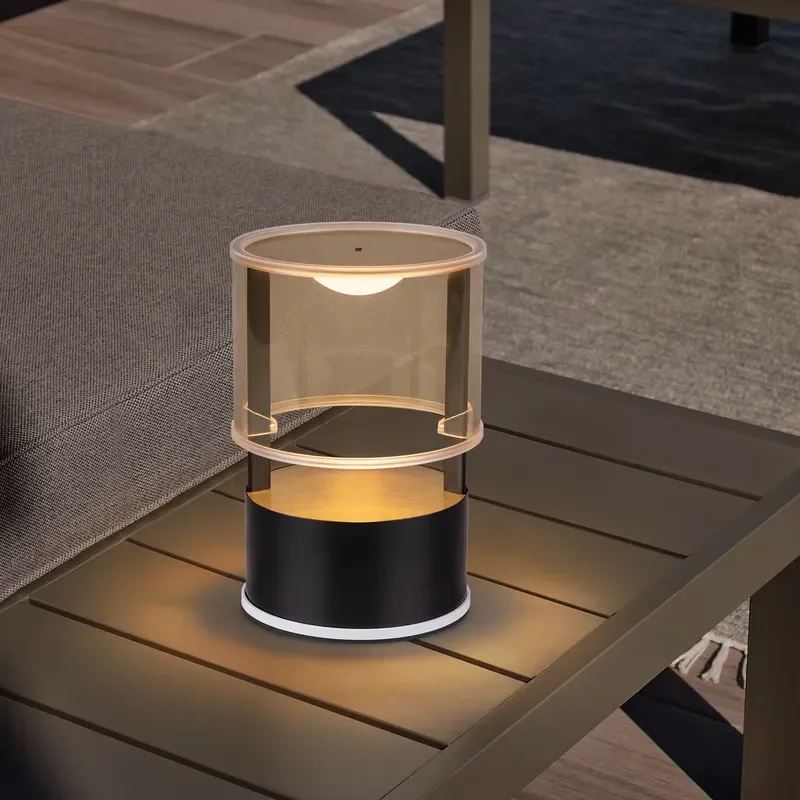 Modern 4000mAh Rechargeable Table Lamp Cordless Acrylic Small Light Gesture Sensor Dimmable LED Night Light Battery Powered