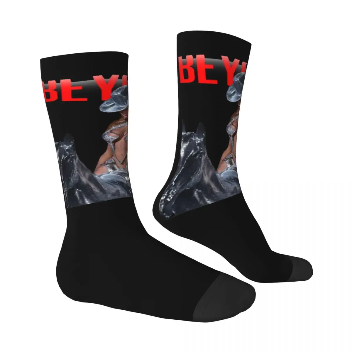 Men Socks Bee Queens B Stockings Winter Elegant Breathable Socks Printed Climbing Non-Slip Socks