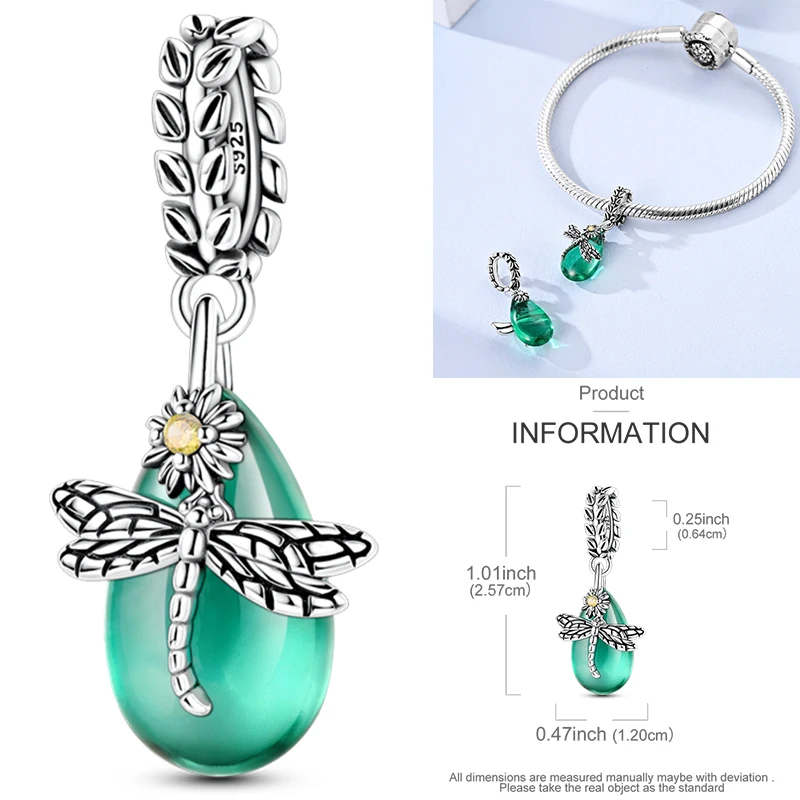 2026 925 Sterling Silber Grüner Glücks-Zirkon Vierblättrige Kleeblatt-Serie Charms Niedliche Hundeperlen Passend für Armbänder DIY Schmuck Originelle Frauengeschenke – Detail 27