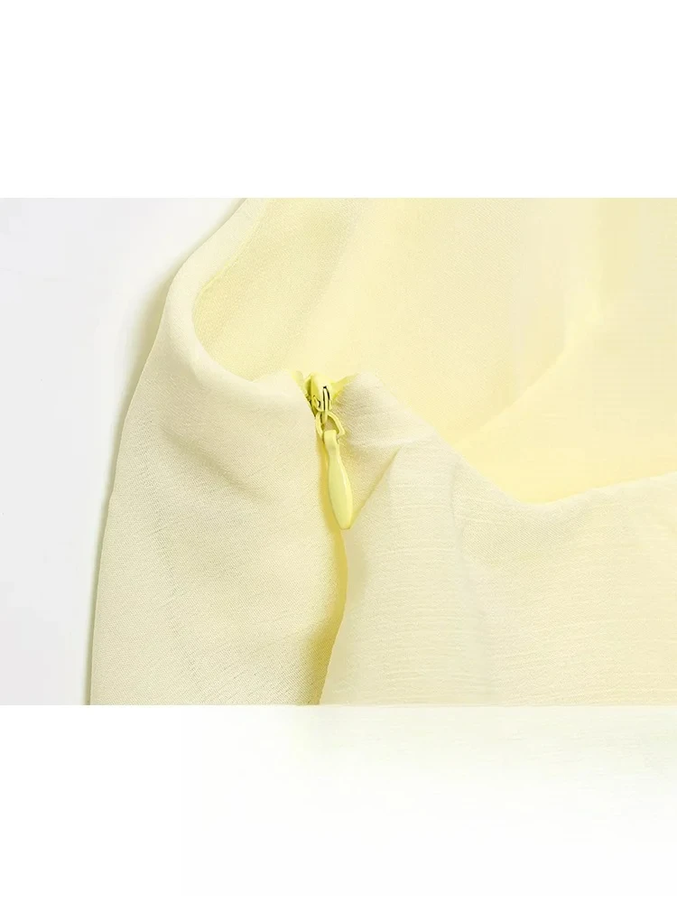 فستان KONDALA مثير أنيق للعطلات للنساء فستان متين بدون أكمام وسحاب بدون ظهر فستان طويل كامي موضة صيف 2025 فستان أنيق