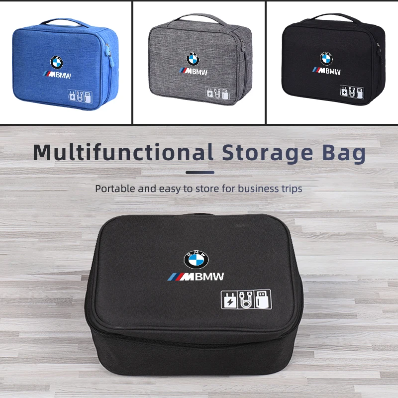 Car Storage Bag Waterproof Digital Protective Organiser Case For BMW X3 X5 M5 M3 E46 E90 E60 F10 E39 F30 E36 G30 E87 E70 E91 E30