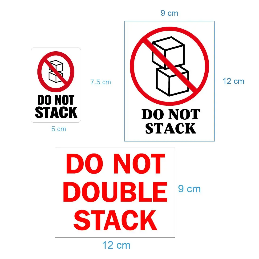 

50pcs DO NOT DOUBLE STACK Box Label Shipping Safety Warning Sticker Protect Products From Damage During Carton Transfer