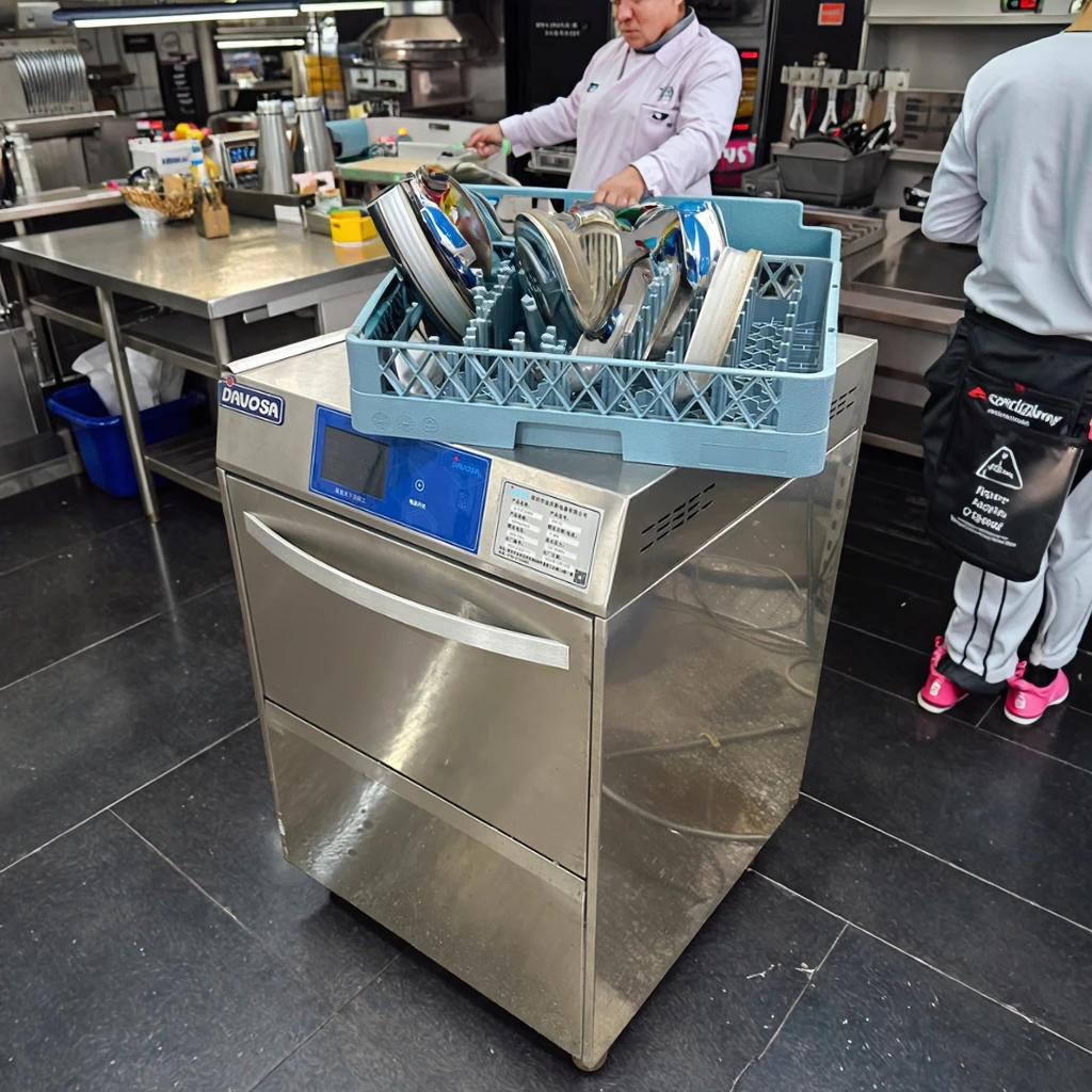 Commercial Mini Automatic Freestanding Undercounter 304 Stainless Steel Electric Dishwasher 12 Sets Restaurant Hotel