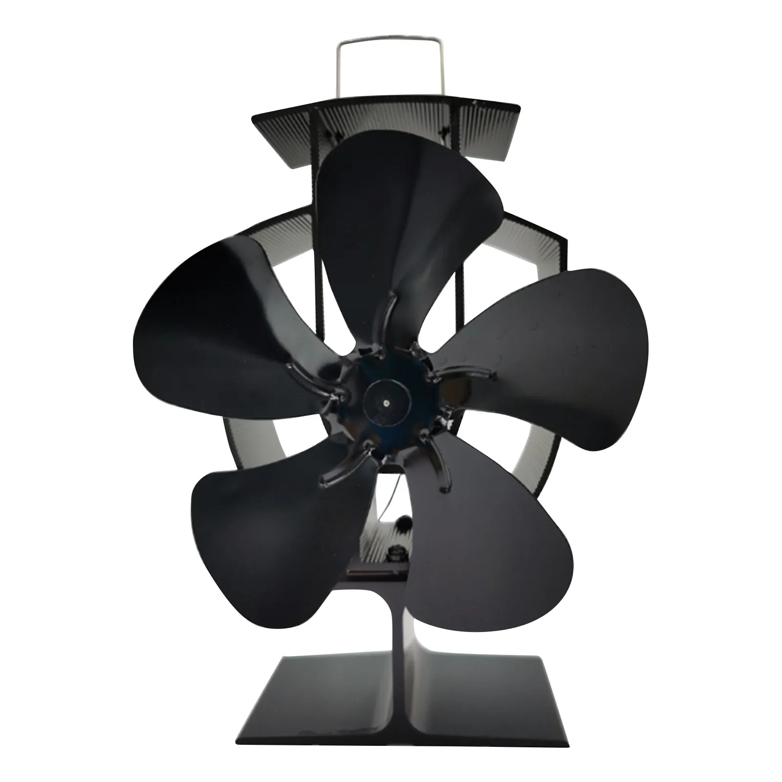 

5-лопастной тепловой вентилятор для дровяной горелки, камина, тихий экологический вентилятор, нагреватель, инструмент, эффективное распределение тепла