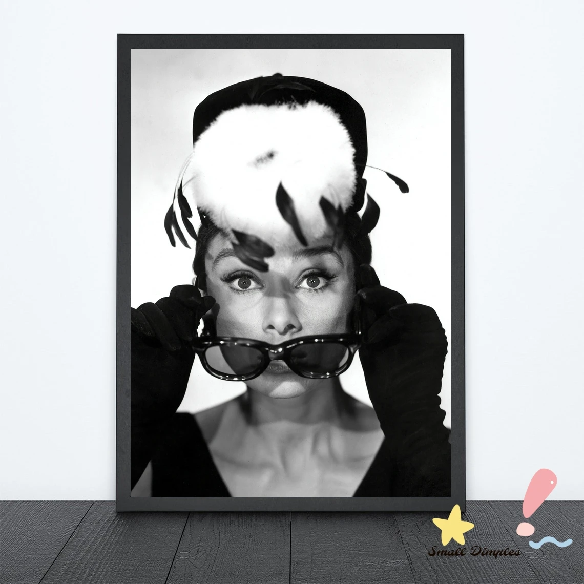 Audrey Hepburn Breakfast At Tiffanys Music Star Poster Canvas Art Print Home Decoration Wall Painting ( No Frame )