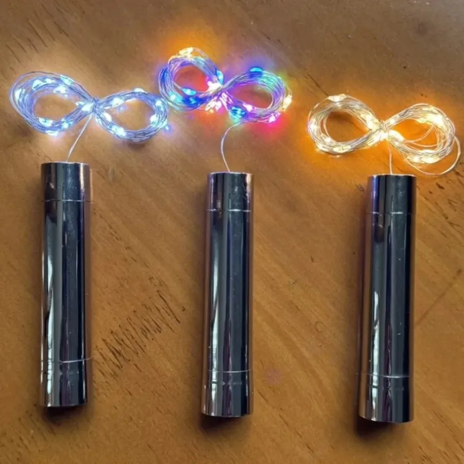 3-1 قطعة LED الملونة الفضة خط زجاجة النبيذ الفلين ضوء النجوم سلسلة لعيد الميلاد الزفاف مهرجان الديكور حزب إضاءة زينة #3