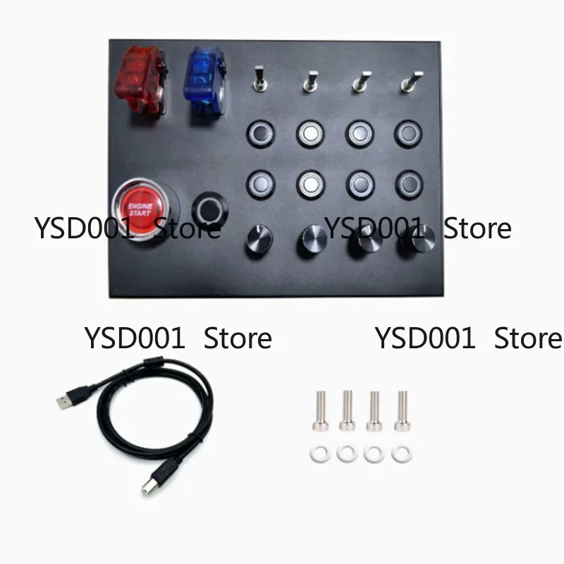 PC Multifunctional Button Box for Sim Racing | Euro Truck Control Pane| Compatible with Fanatec/Thrustmaster/Logitech G29