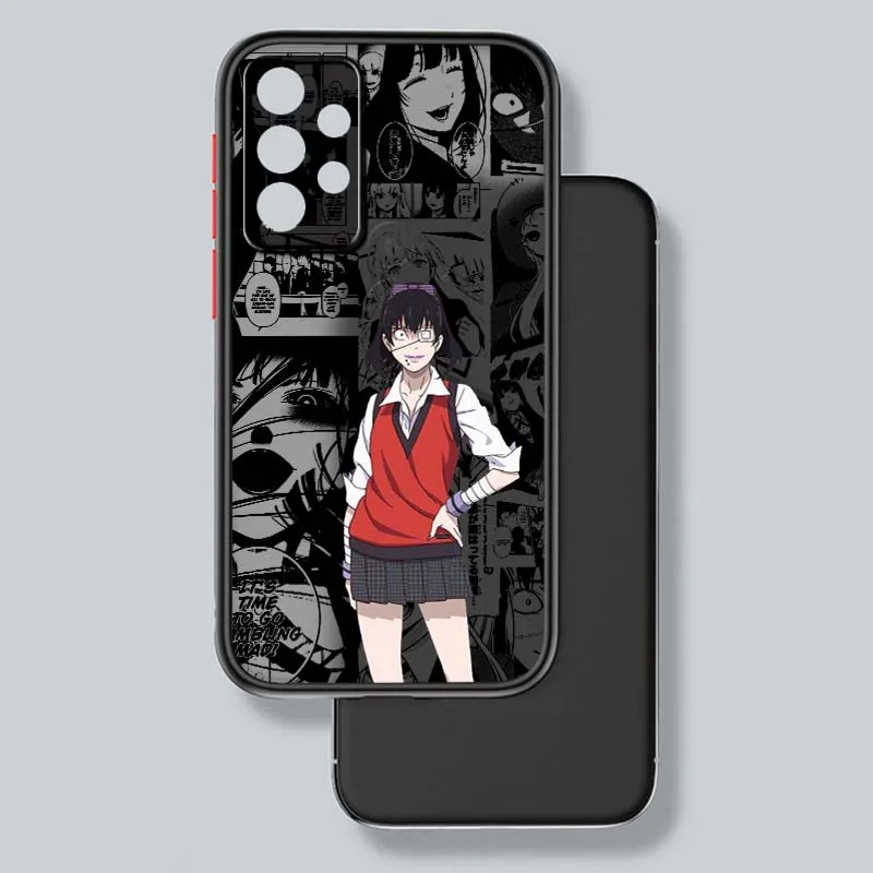 Модный чехол для телефона kakegurui с милым аниме для Samsung A56 A42 A36 A34 A33 A32 A23 A16 A04 A03 Note 20 5G, матовый полупрозрачный