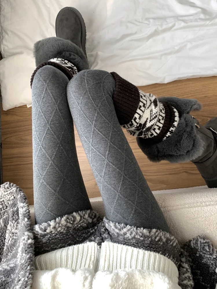 الشتاء خمر شبكة الجوارب النساء عالية الخصر مطاطا سليم الدافئة جوارب طويلة 2026 الربيع الشارع الشهير Y2K الجوارب الجورب #4