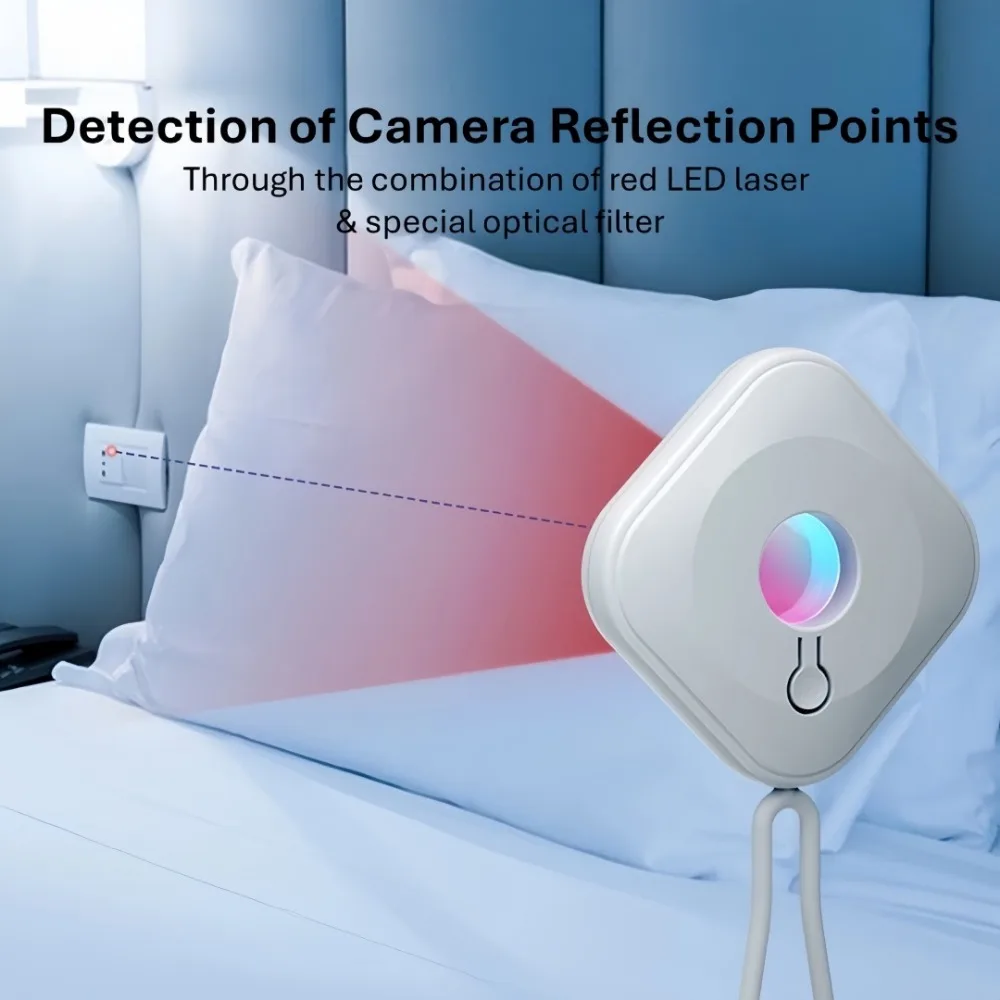 Camera Detector Square Portable Detector Suitable for Hotel Anti-theft Photography Peeping Red Light Scanning Safety Protection
