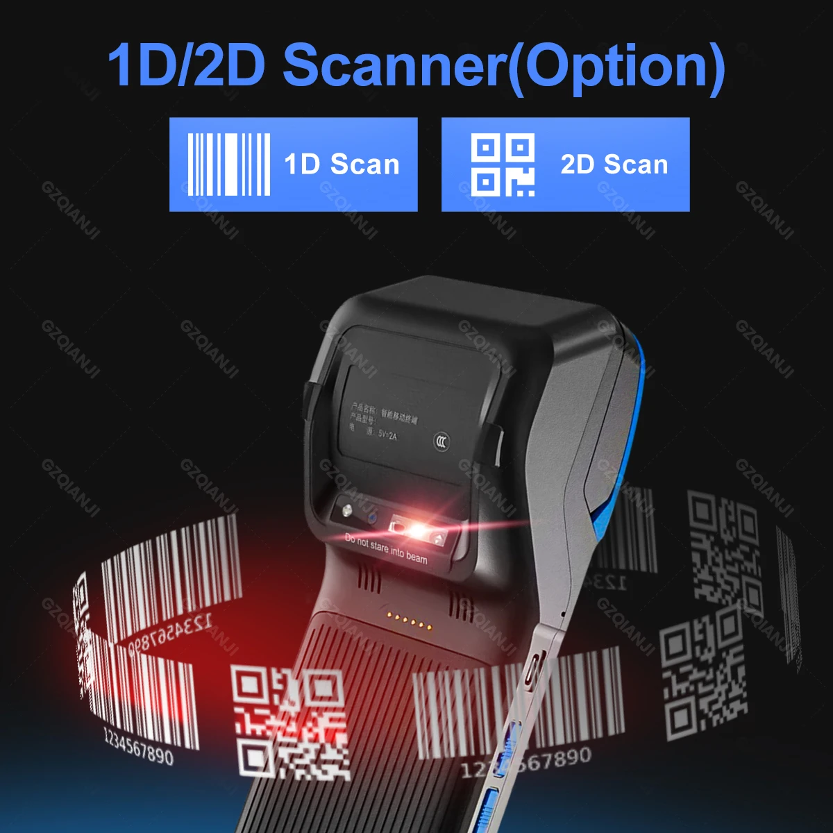 Imagem -03 - Android Etiqueta 12 Etiqueta Impressora 58 Milímetros Etiqueta de Recibo Térmica Nfc 2d qr Barcode Scanner Leitores Tudo em um Loyverse