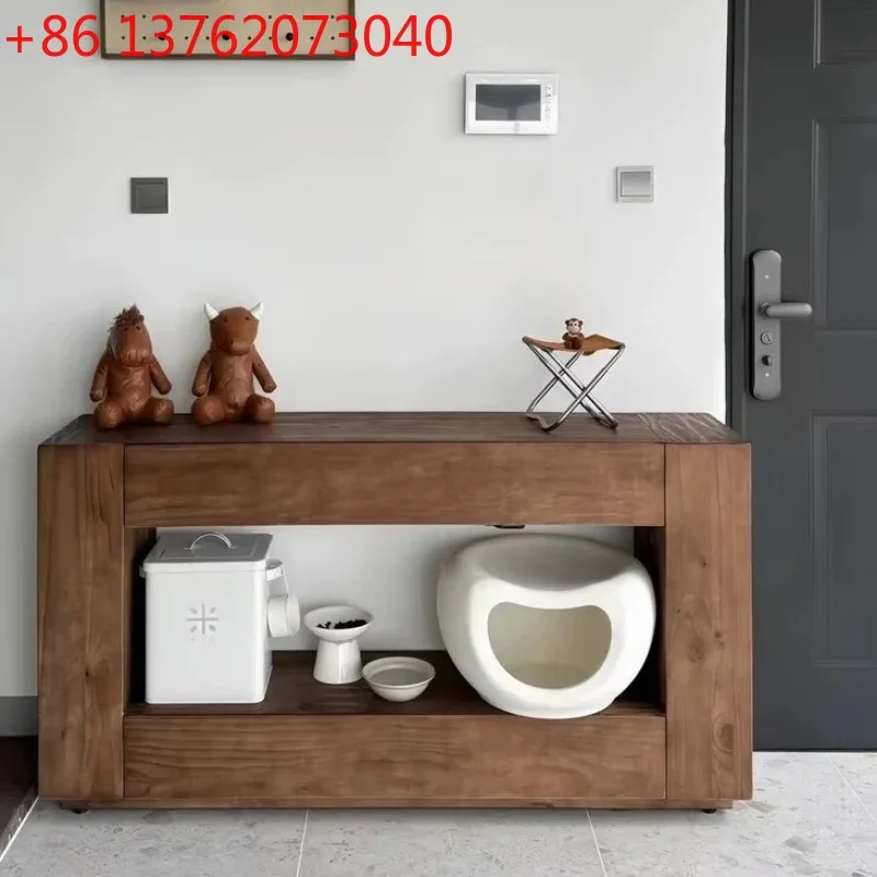 

Medieval Multi-layer Living Room Cabinet Irregular Shaped Porch Dinning Side Cabinet Decoration Home Furniture