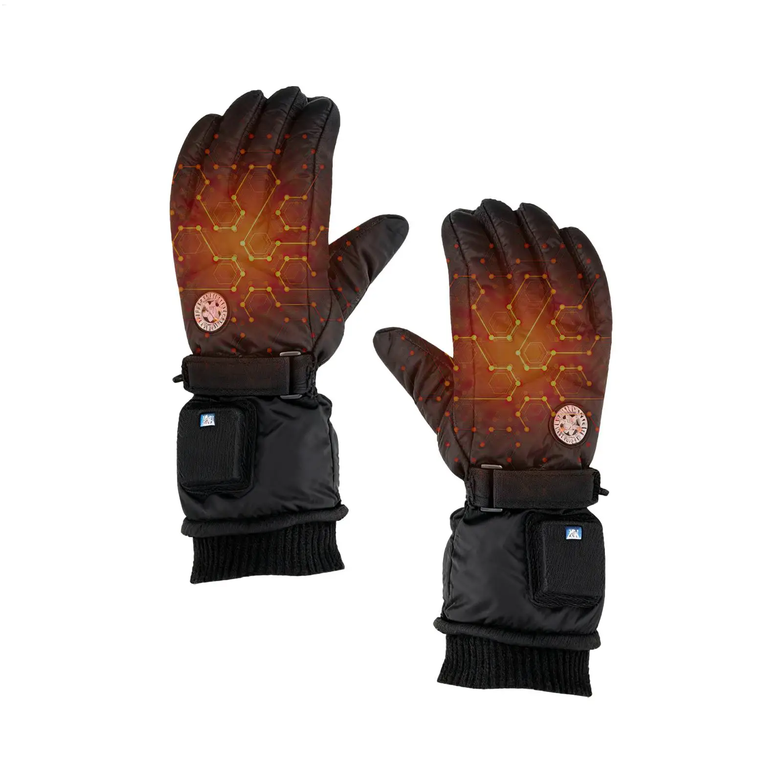 قفازات ساخنة للنساء قابلة لإعادة الشحن مع 3 إعدادات لدرجة الحرارة، قفازات شتوية كهربائية مقاومة للماء دافئة للتزلج على الجليد والمشي لمسافات طويلة #4