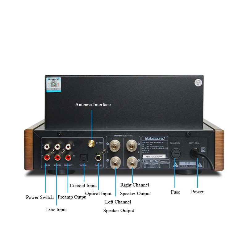 HIFI Audiophile Tube Power Amplifier Bluetooth 5.3 24bit 96KHz Digital Input VU Meter High-power Home Amplifier USB Playback