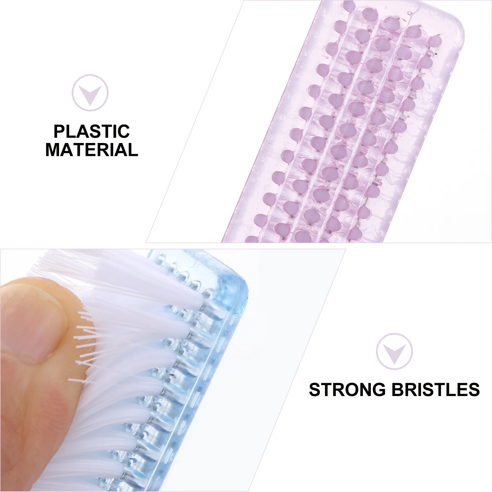 10pcs Nail Cleaning Brushes with Strong Nylon Bristles for Fingernails, Toenails, Kitchen, Bathroom & Garden