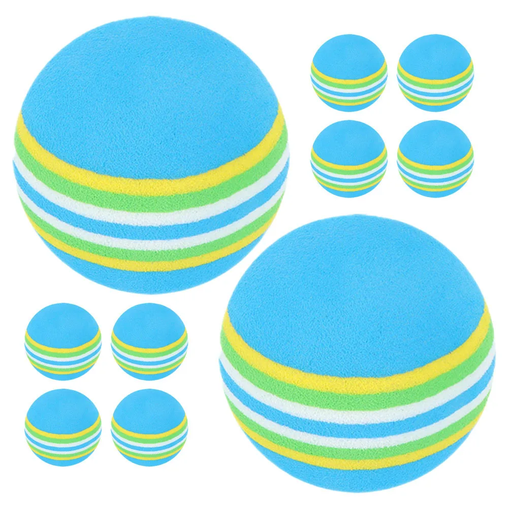 10Pcs Colored Golf Balls Novelty Mini Indoor Practice Safe Pets Resistant Chewing Long Lasting Colored Golf Balls