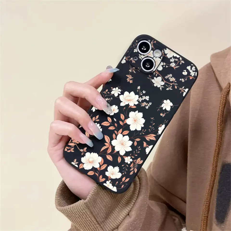 Funda de silicona suave con diseño pintado de moda para iPhone 17 16 15 14 13 12 11 Pro Xs Max Air 16e 17e 7 8 6 6s Plus Mini X XR SE 2022 4
