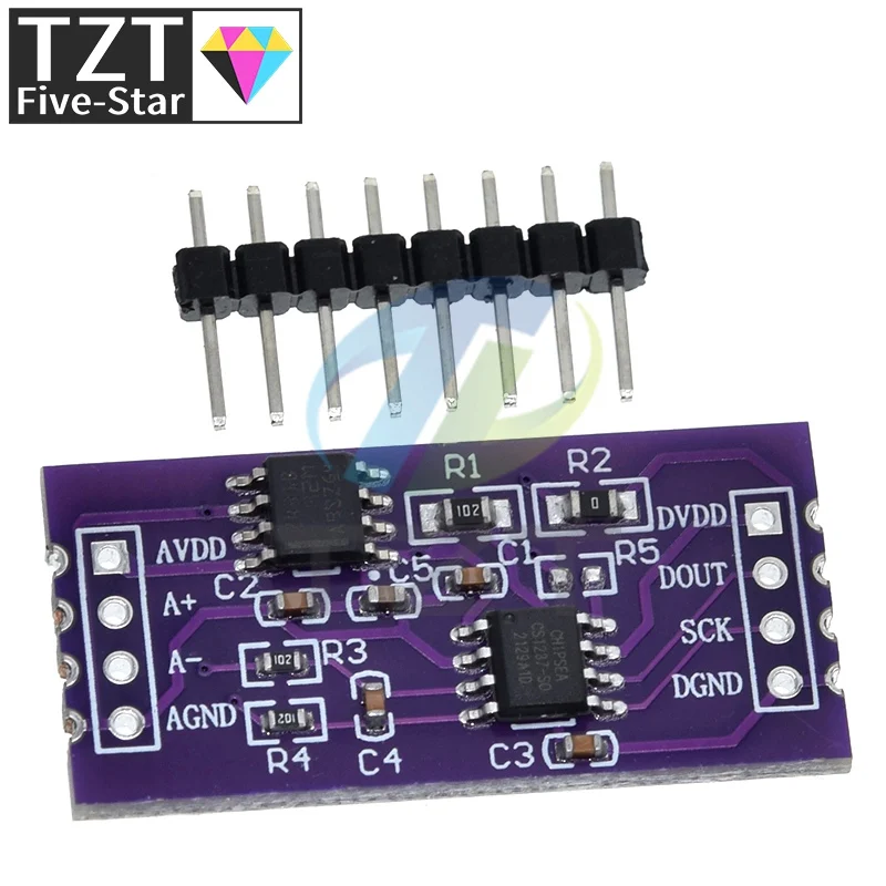 CS1237 24-bit ADC Module Onboard TL431 External Reference Chip Single-Channel Weighing Sensing 24bit For Arduino