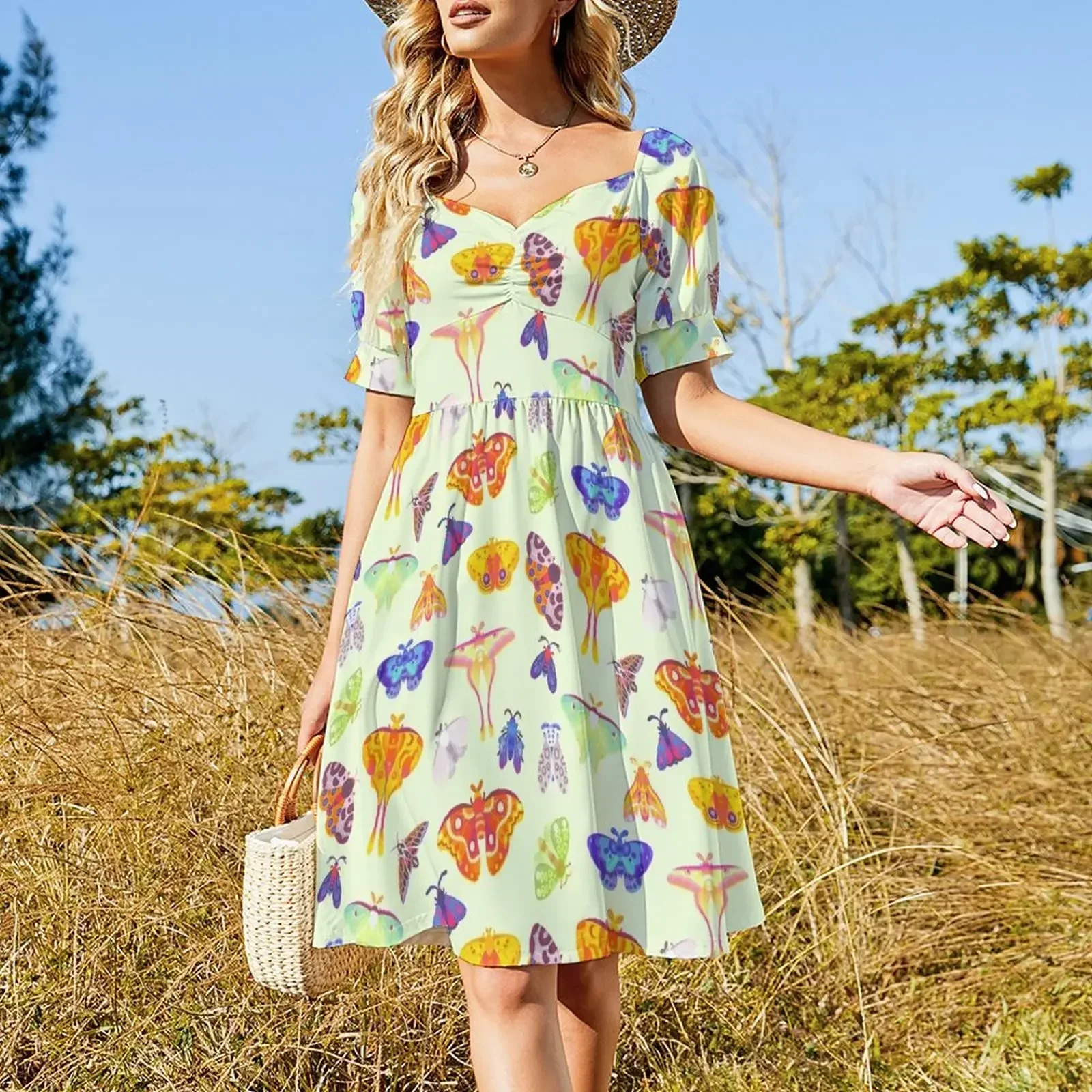 Moth - pastel Sleeveless Dress Woman clothing Summer skirt Dress