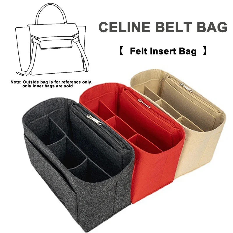 

EverToner Felt Insert Bag Micro Makeup Handbag Organizer Travel Inner Purse Cosmetic Inside Bags