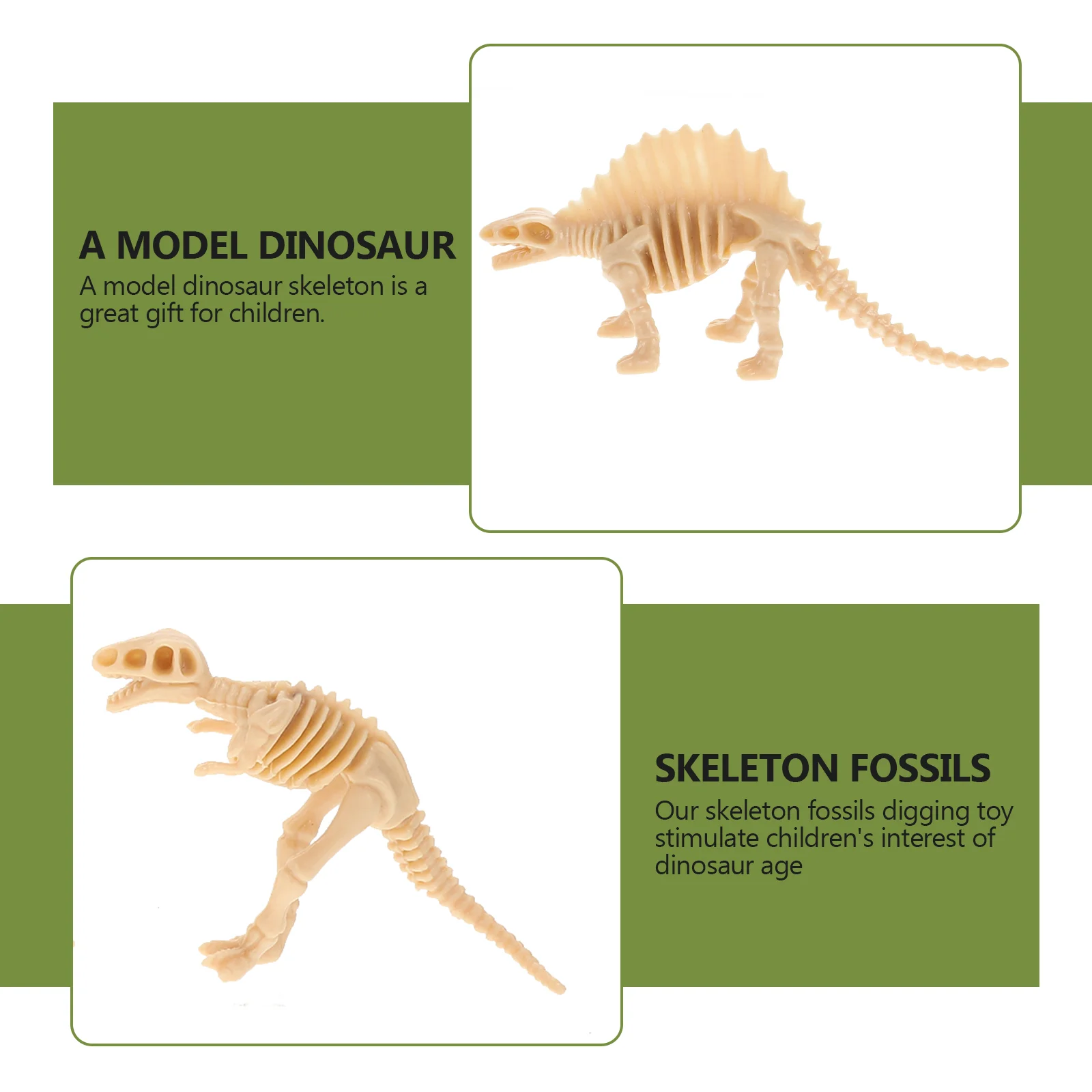 24 Pcs Dinosaur Digging Toy Dinosaurs Model Skeletons Kids Toys Imitation Archaeological Excavation Suite