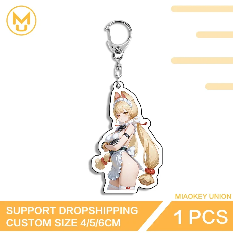 Maid Uniform Alice Thymefield Creative Personality Double Sided Acrylic Keyring Versatile Premium Multi Function Keyring